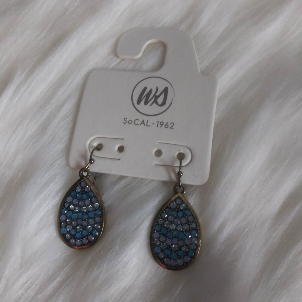 WS SoCal 1962 Blue Dangle Earrings